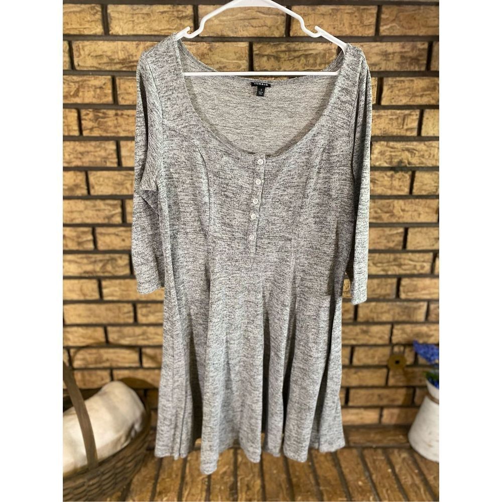 Torrid Knit Henley Skater Dress‎